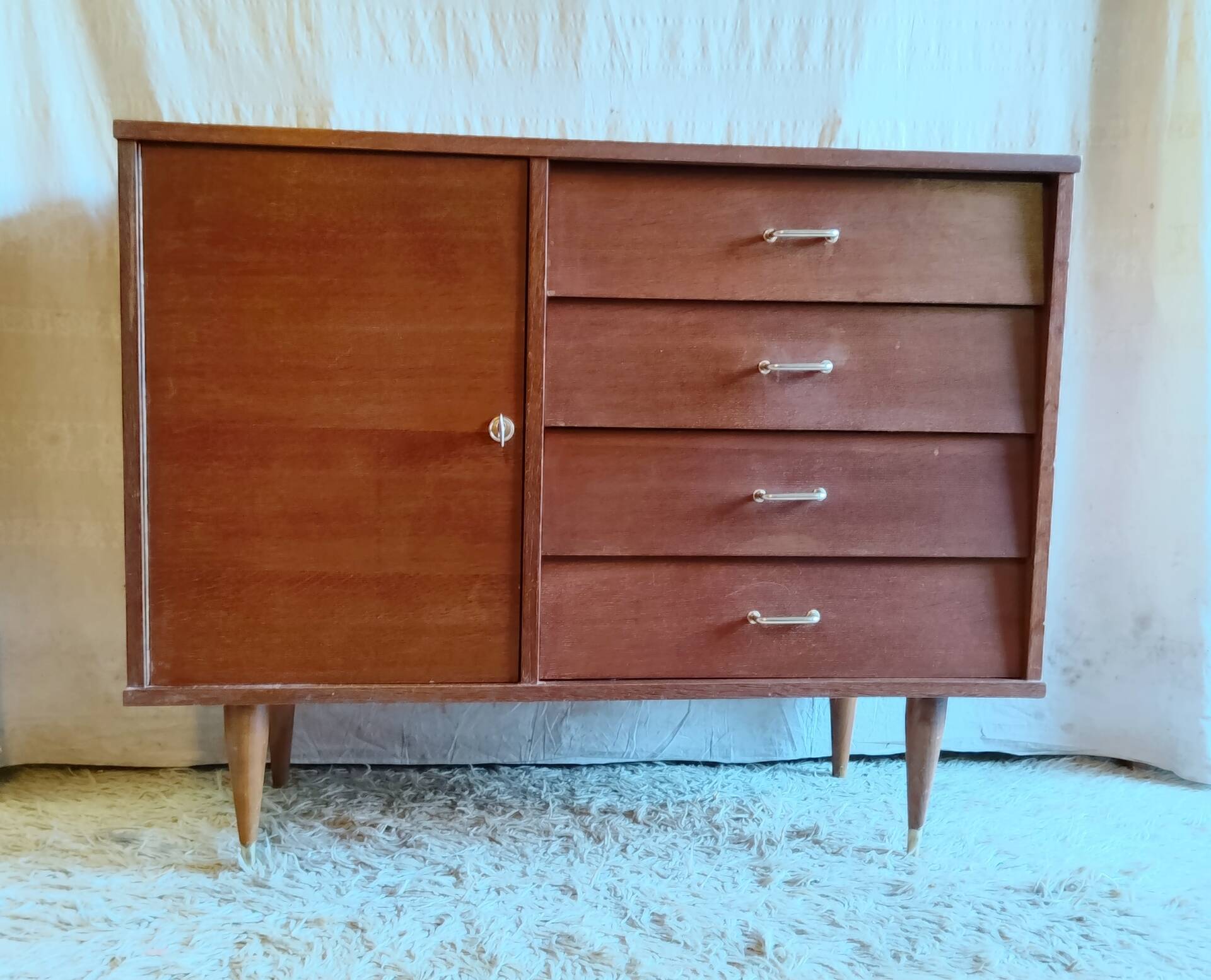 Vintage wooden sideboard / buffet - mid 20th century