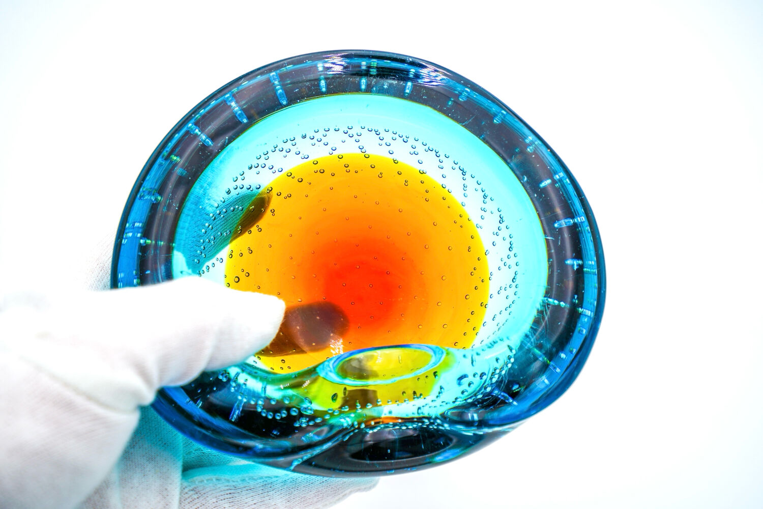 Murano pocket bowl "Sommerso Bullicante" – Galliano Ferro