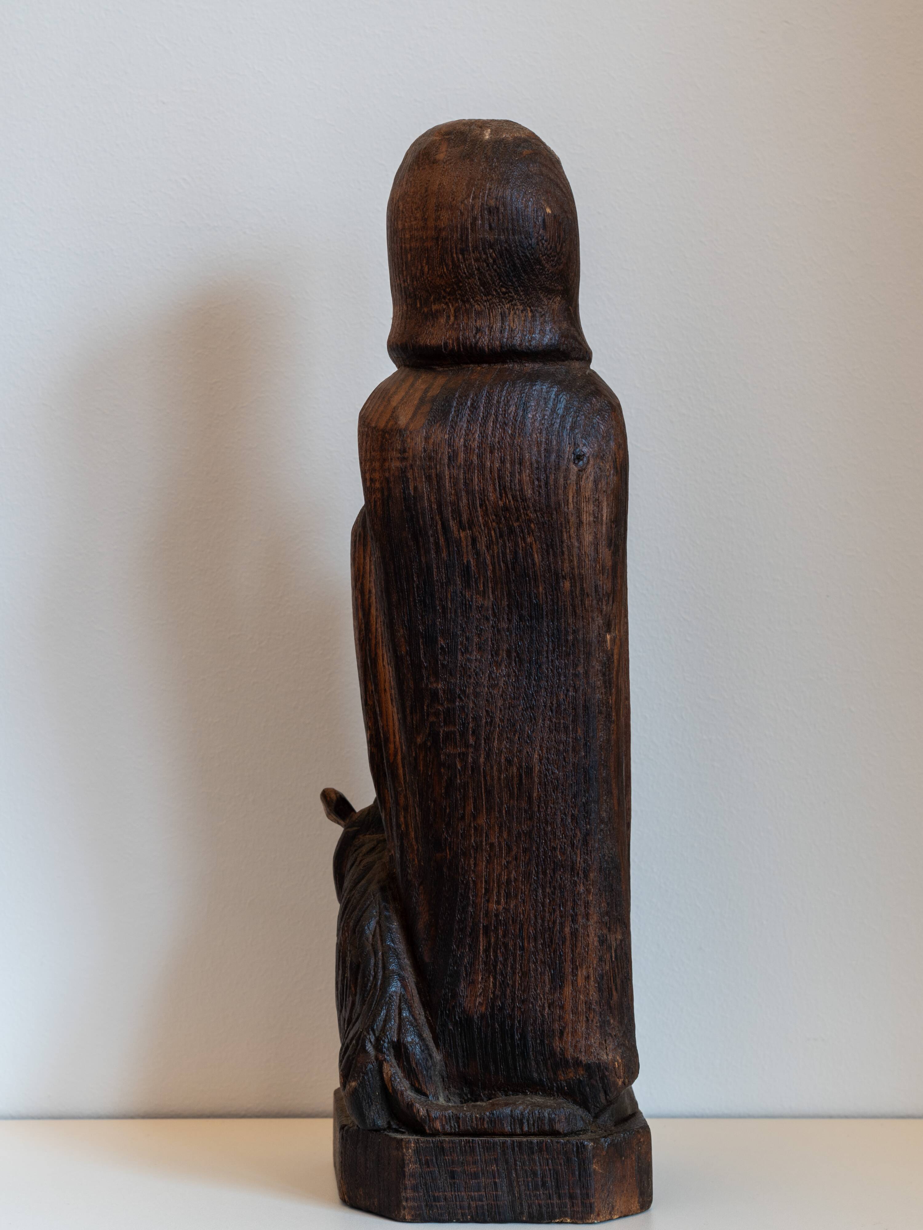 Wooden statuette of Saint Hervé