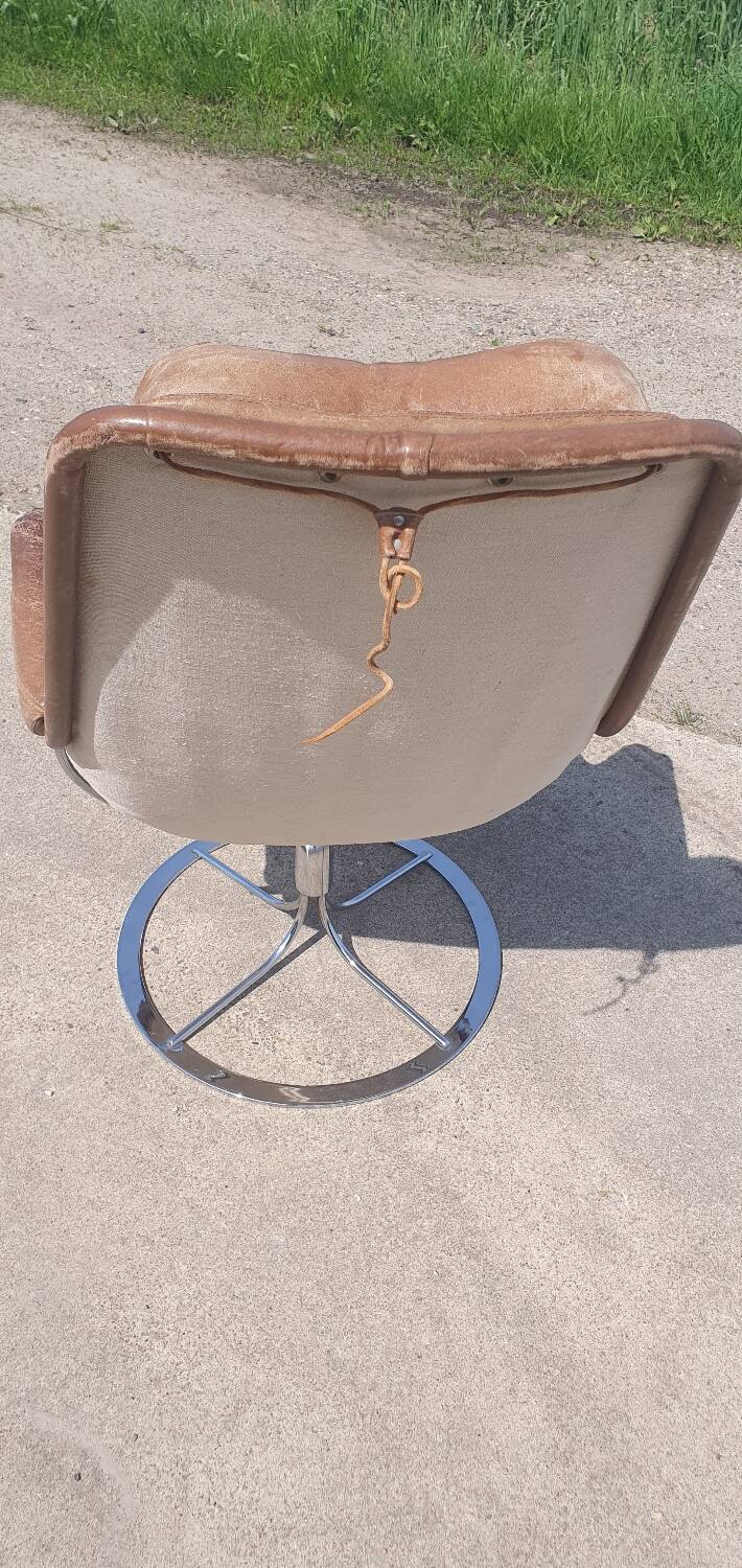 Fauteuil pivotant design suédois vintage Jetson DUX Bruno Mathsson