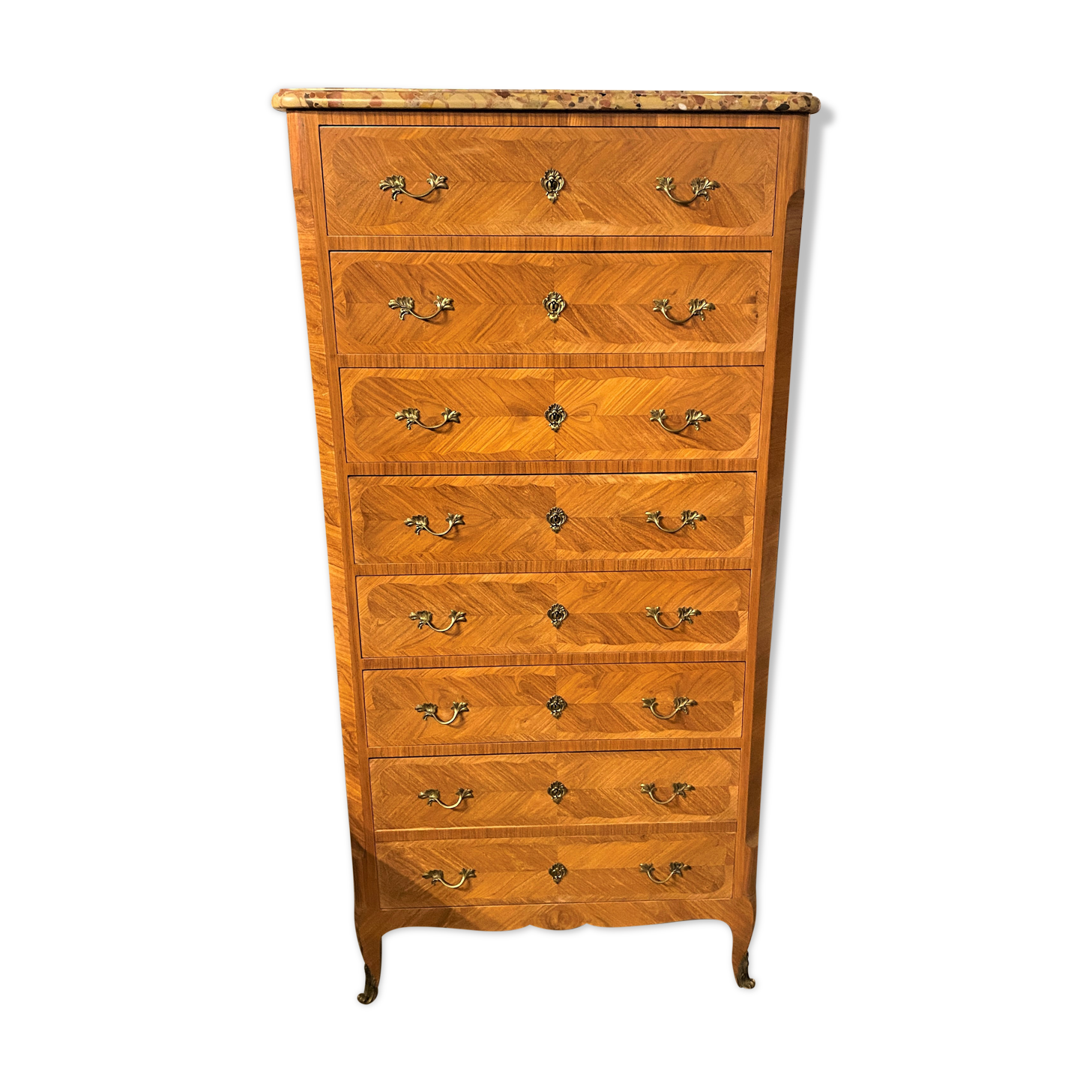 Semainier in rosewood veneer style louis XV Louis XVI