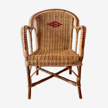 Wicker armchair