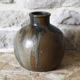 Leon Pointu enamelled stoneware vase - Puisaye