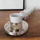 6 ceramic and metal coffee cups