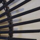Sun mirror in vintage old rattan 56cm