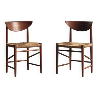 Ensemble de 2 chaises d'appoint "modèle 316" par Peter Hvidt et Orla Molgaard Nielsen, Danemark, 1960