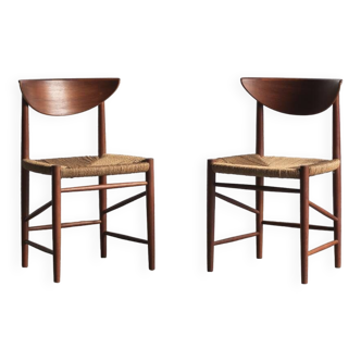 Set of 2 side chairs 'model 316' by Peter Hvidt & Orla Molgaard Nielsen, Denmark, 1960s