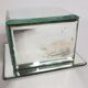 Boîte à bijoux coffret en verre biseauté, miroir, ancien de style art déco