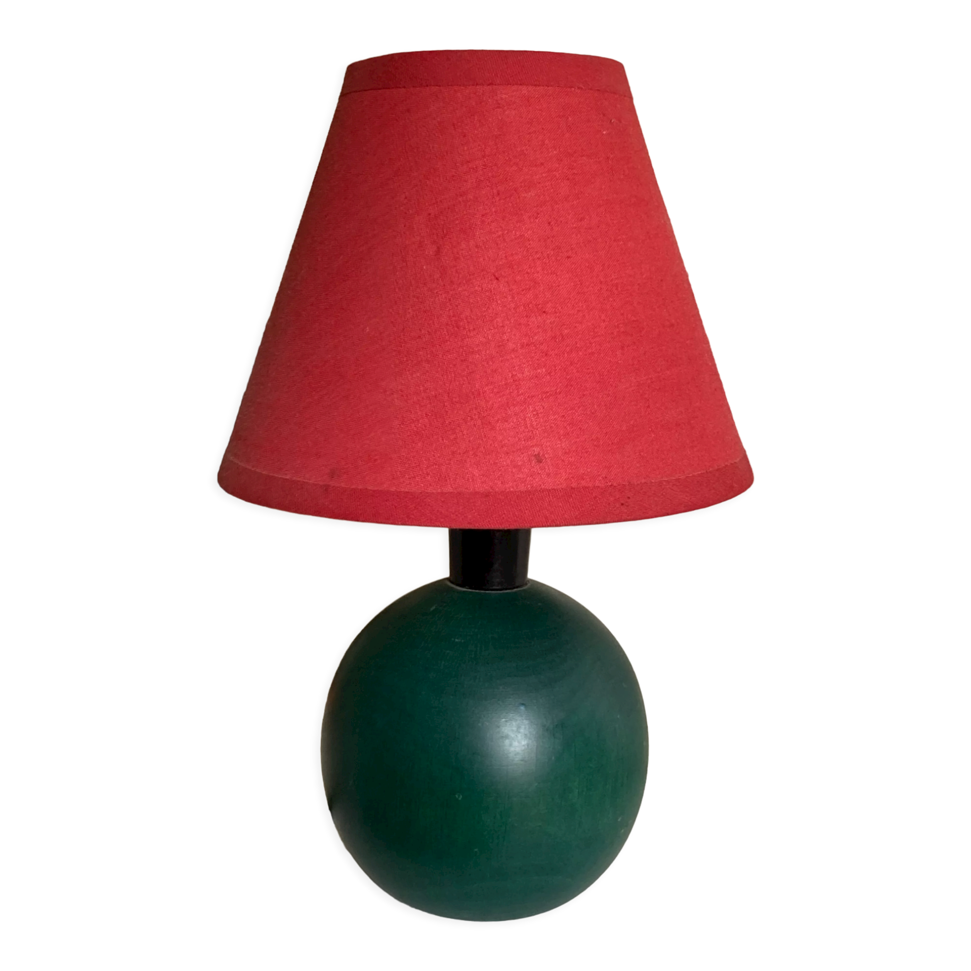 Lamp 80s in vintage green wood