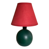 Lamp 80s in vintage green wood