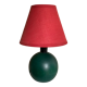 Lampe 80s en bois vert vintage