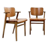 Pair of Mid-century plywood beech chairs - Ilmari Tapiovaara style plywood Chairs