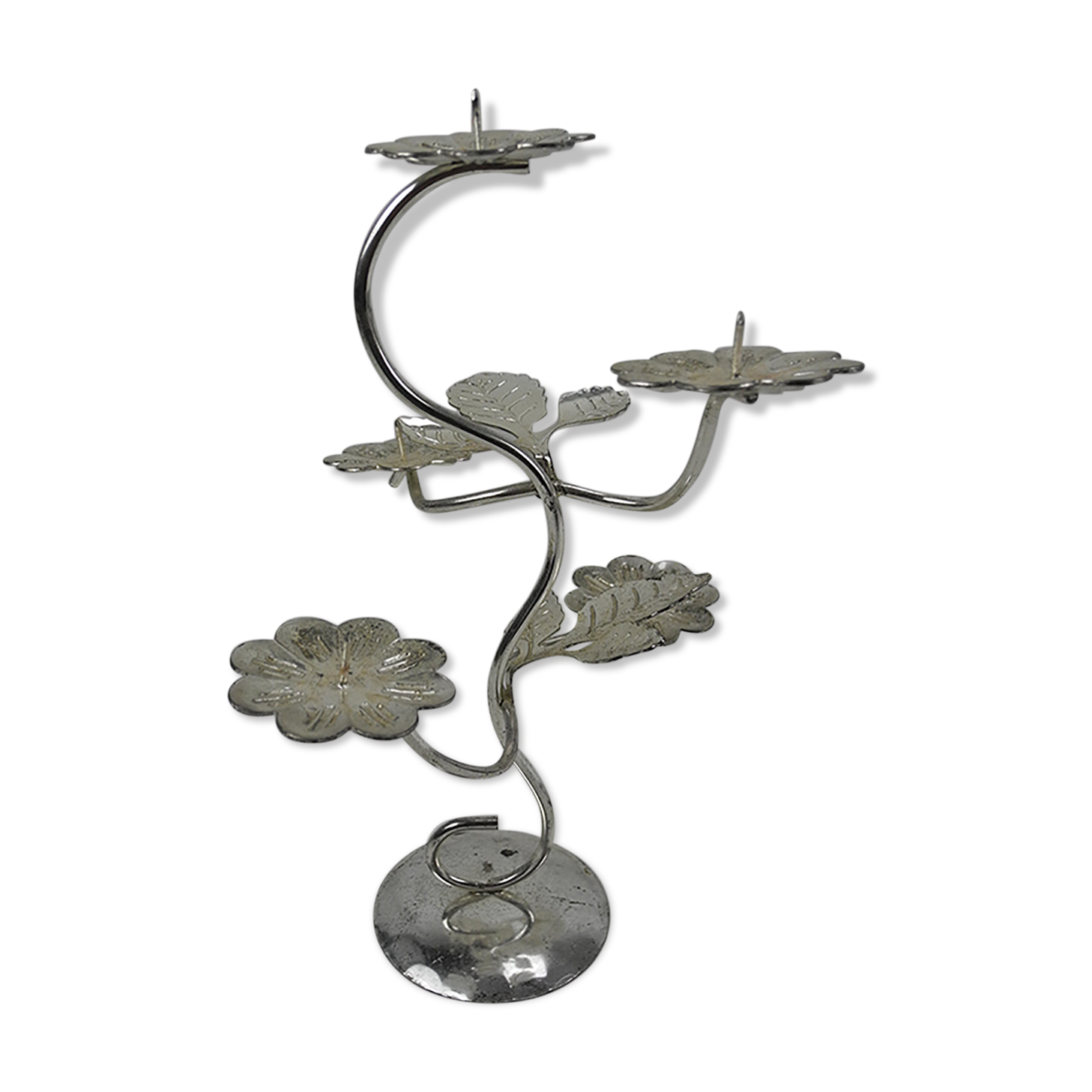 old candle holder plated W.Germany vintage candleholder Kerzenhalter