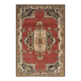 1970s Vintage Turkish Handmade Wool Red Oversized Area Rug 210x318