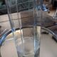 Grand pichet octogonal en verre épais 70's