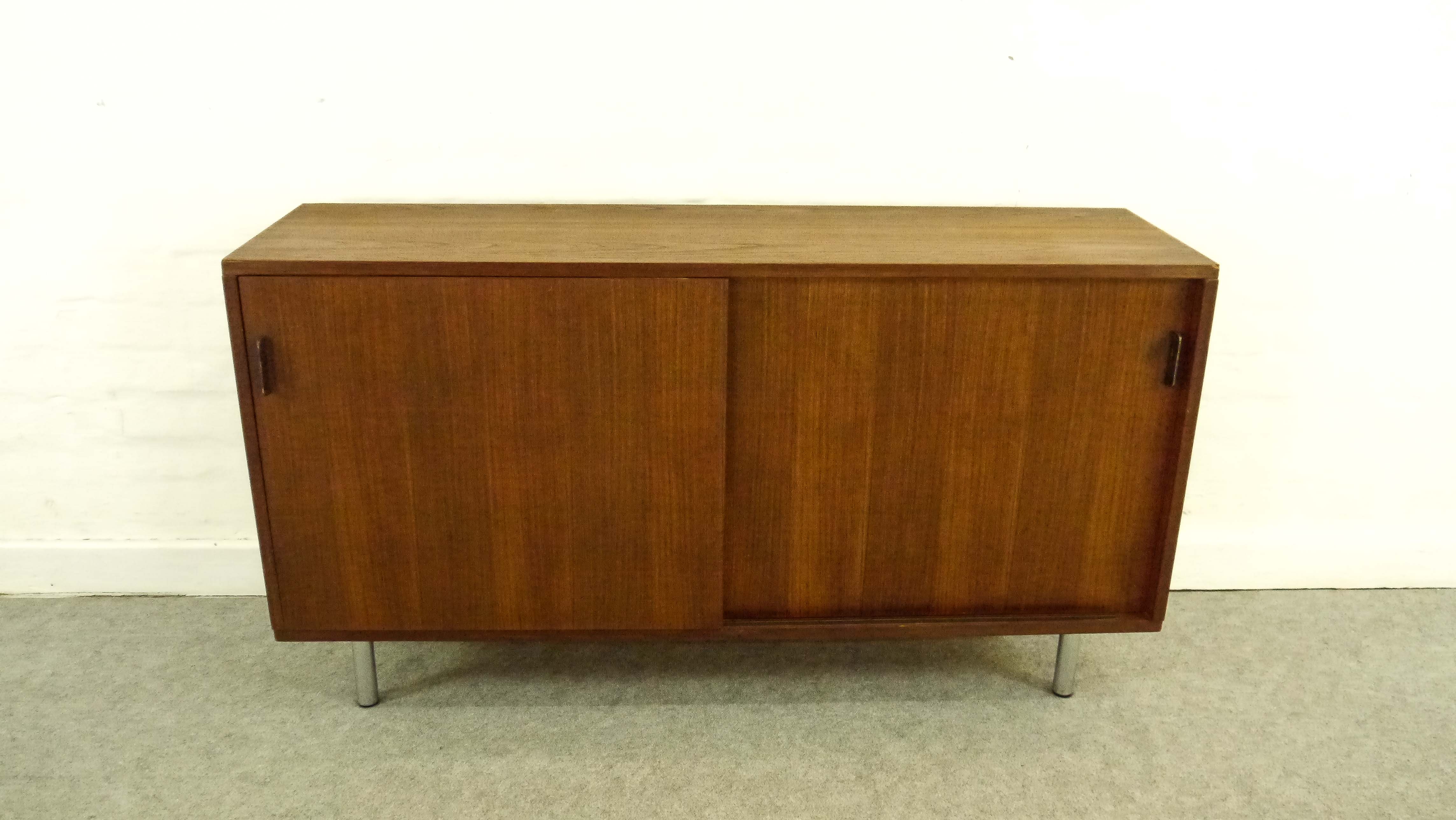 Small Sideboard in Teak by Herbert Hirche for Holzäpfel, Germany