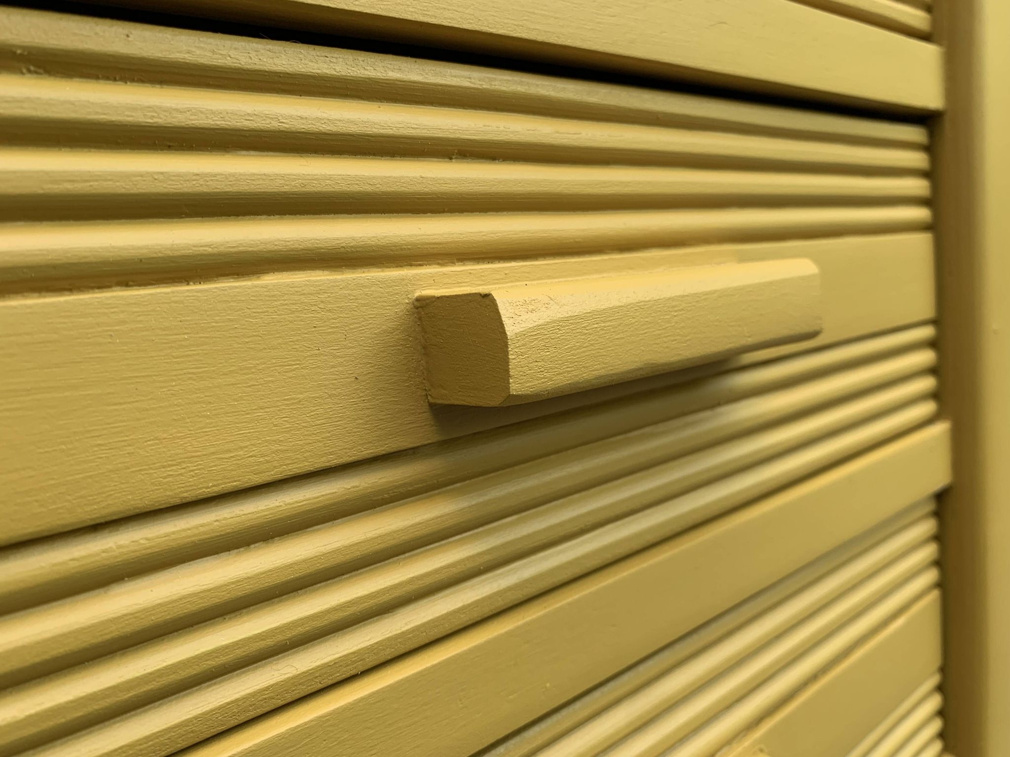 Ochre yellow Art Deco chest of drawers