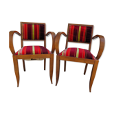 Paire de fauteuils bridge années 50