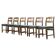 1960s Danish brutalist oak Razorblade dining chairs attributed to Henning Kjærnulf