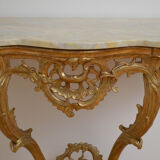 Early 19th century giltwood console table hall table