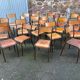 20 vintage school chairs in metal and wood design Mid-century vintage 1960 french Mullca