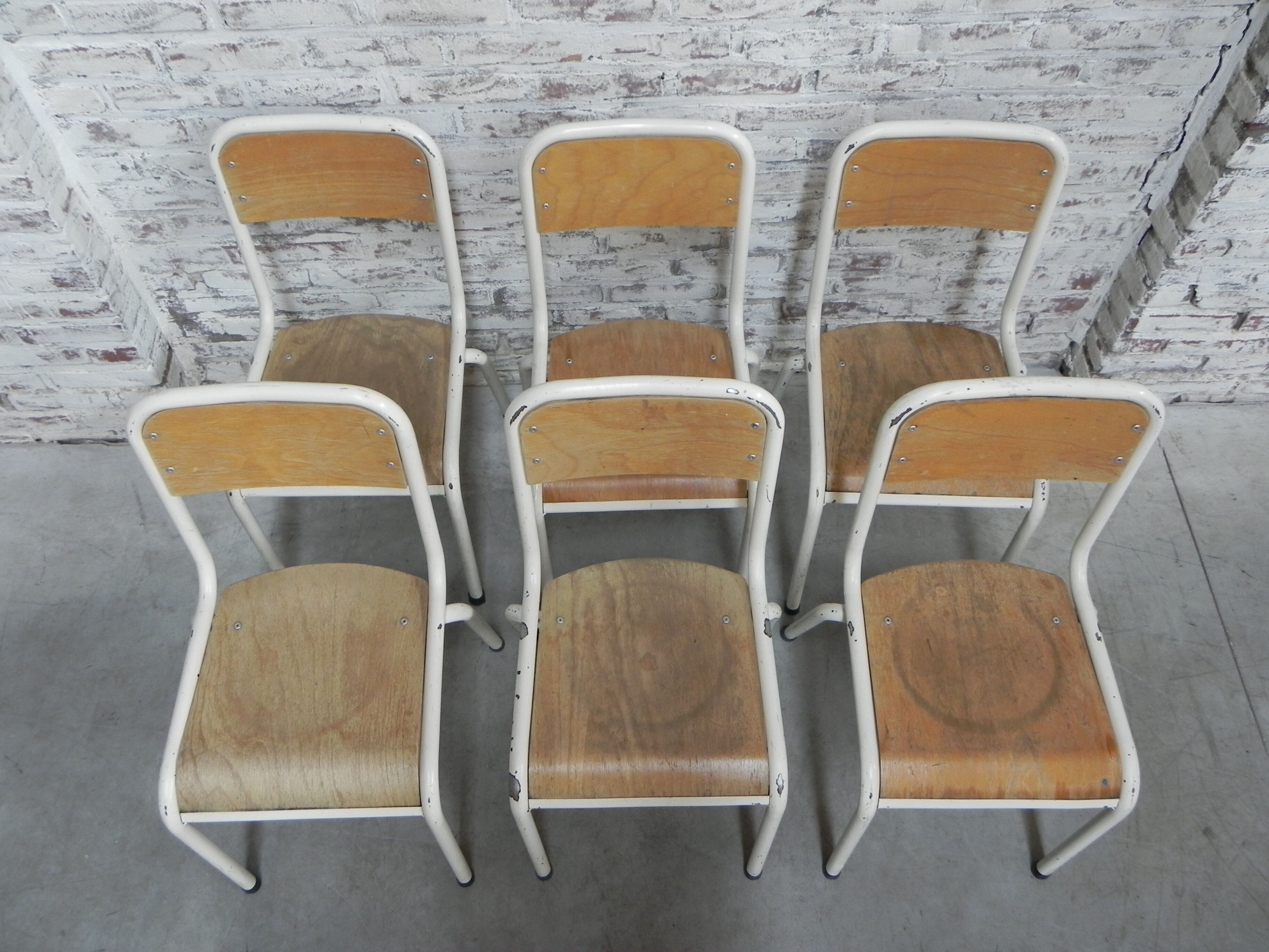 Set of 6 school chairs
