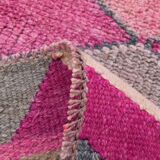 Pink Salmon Oriental Oushak Runner Rug, 96x318Cm