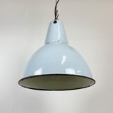 Industrial Grey Enamel Pendant Lamp, 1960s