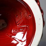 Small woven red ceramic bowl, vintage 70s-90s Pichon Uzès.