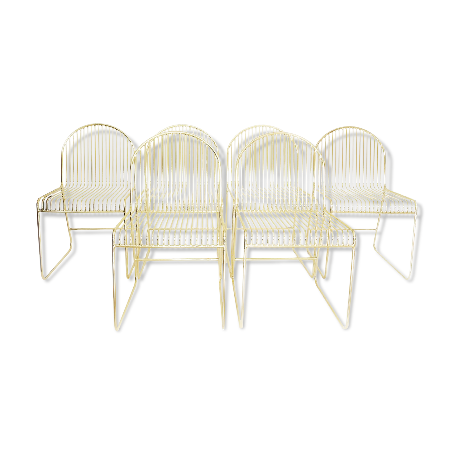 Lot de six chaises dorées Bloomingville