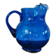 Grand pichet vintage en verre Soufflé - Bleu Cobalt