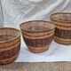 3 rattan pot covers