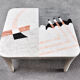 Vintage Geometric Tesselated Faux Stone Coffee Table, Italy 1980's