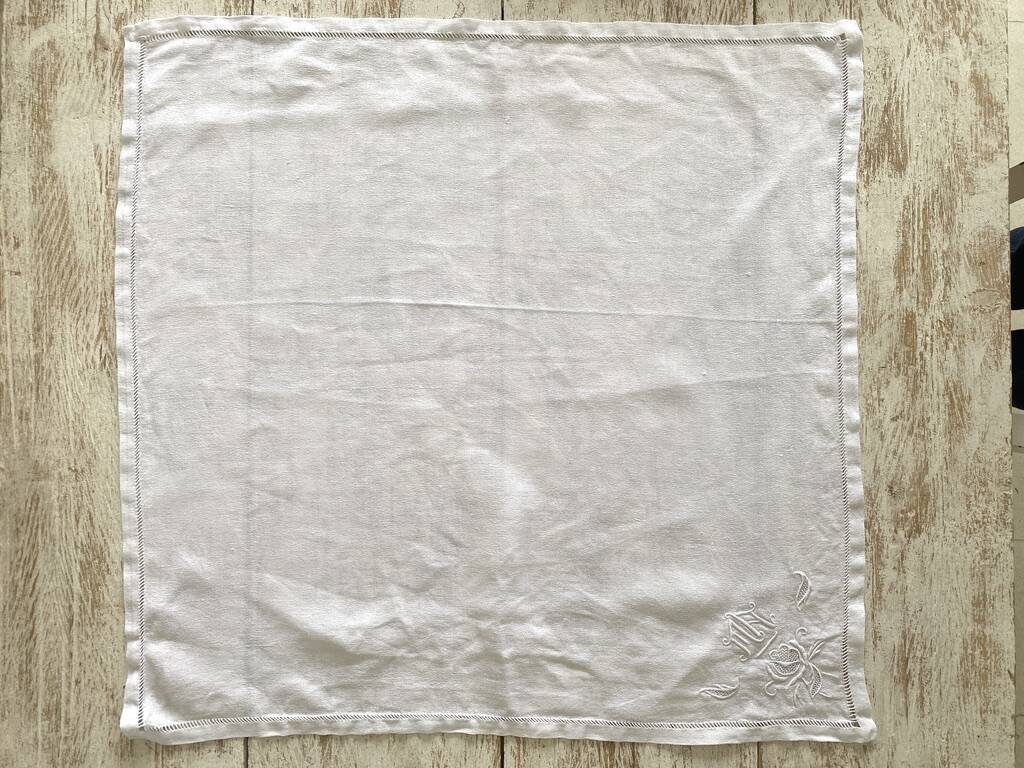 Vintage monogrammed MA napkins - 58x60cm - Métis