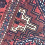 Antique tribal rug turkmen belutch 19th century handmade 104x237 cm
