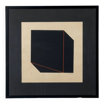 Original colour lithograph by Giancarlo Zen – “Composition” (99/100), 1970s
