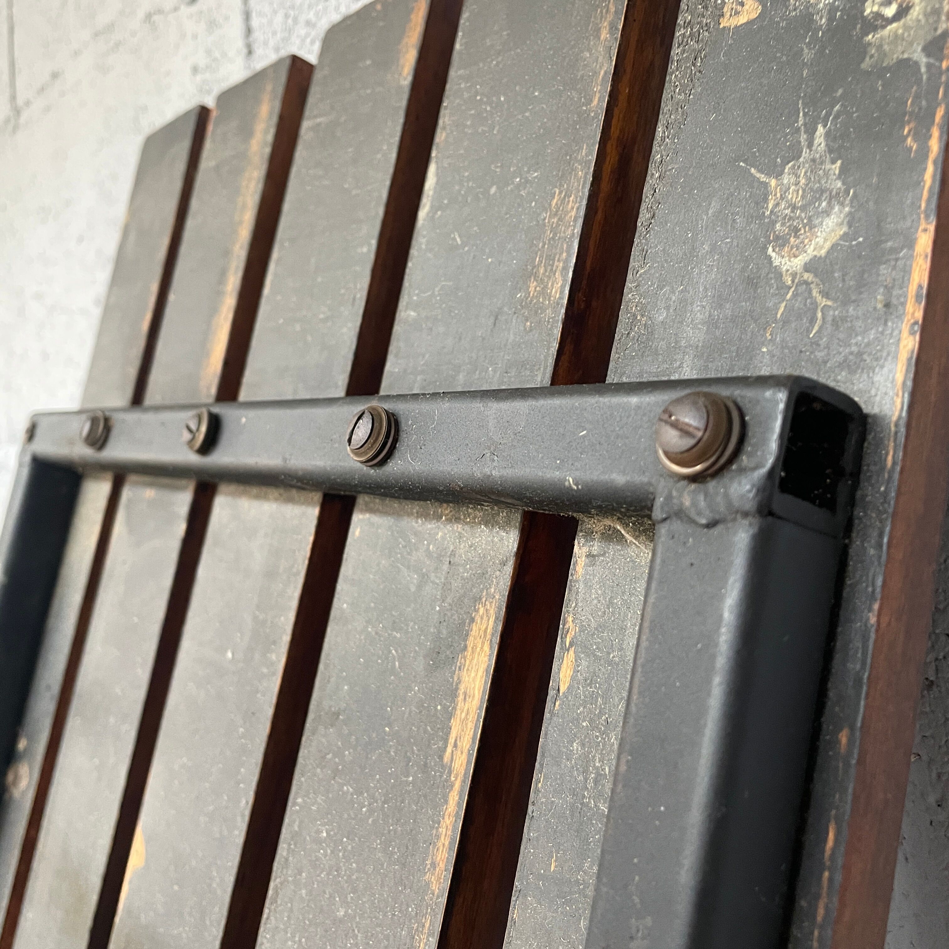 Bench, wood and metal