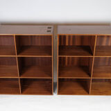 Bookcase in light mahogany designed by Mogens Koch and manufactured by Rud Rasmussen in the 1960s.
