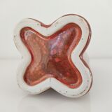 Quadrilobe red ceramic vase