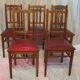 set of 5 oak dining room chairs