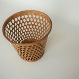 Vintage paper basket in rattan