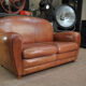 Vintage 3-seater leather club sofa