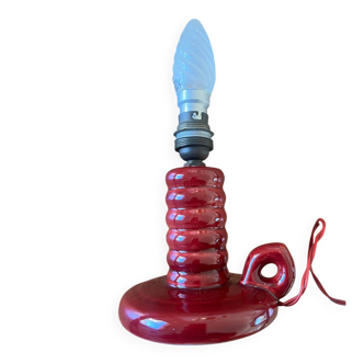 Burgundy ceramic lamp base