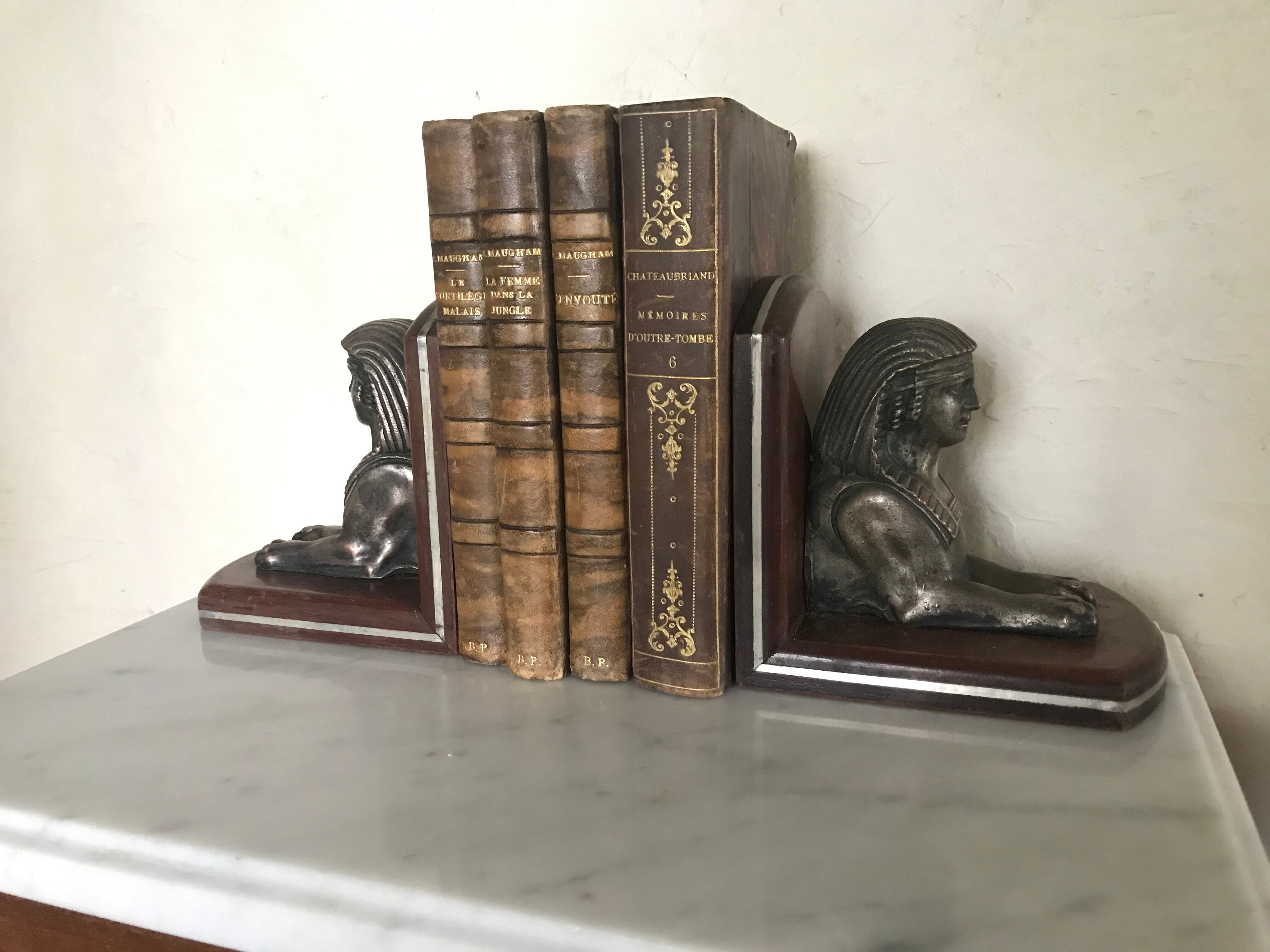 Art deco sphinx bookends