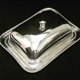 English silver butter dish
