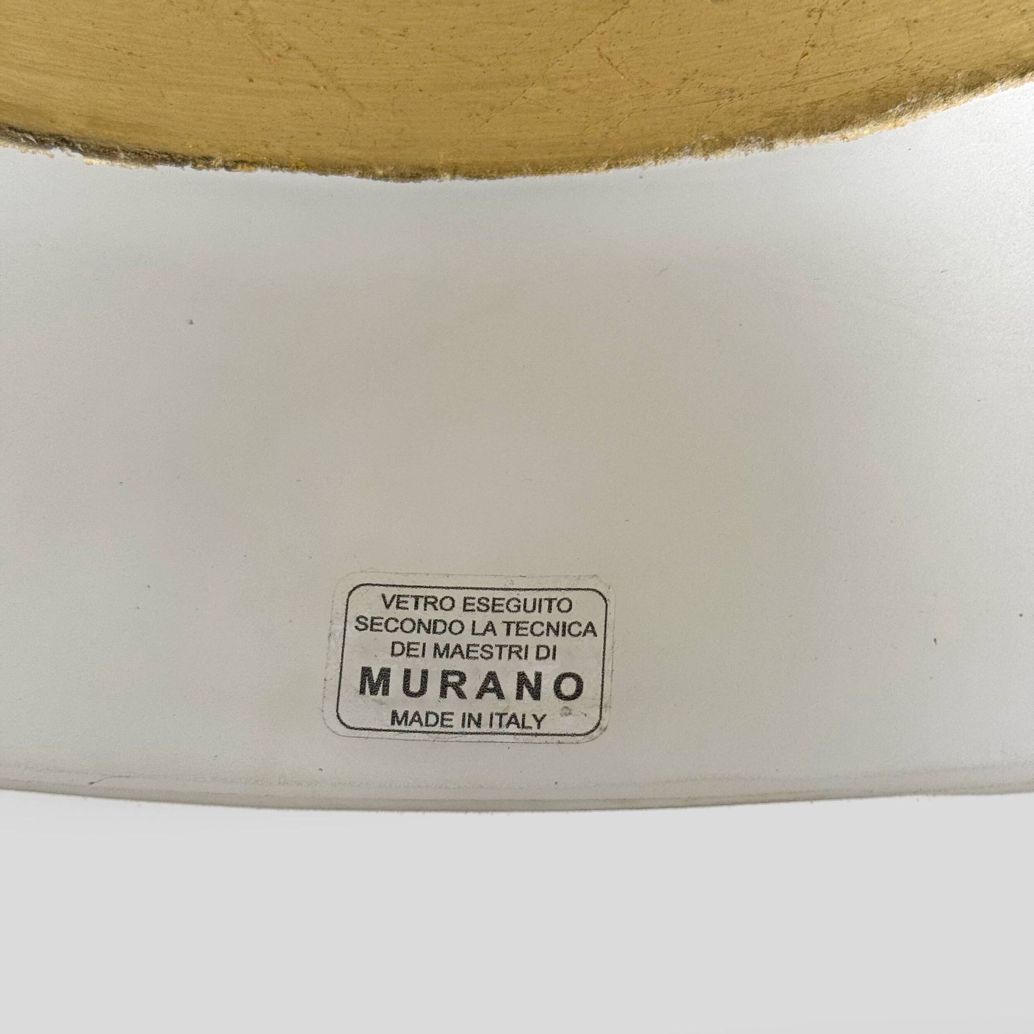 Pair of Art Deco Murano Glass Sconces with Gold Texture, Italy, 21st Century