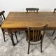 Grande table de ferme ancienne en chêne – 229 cm