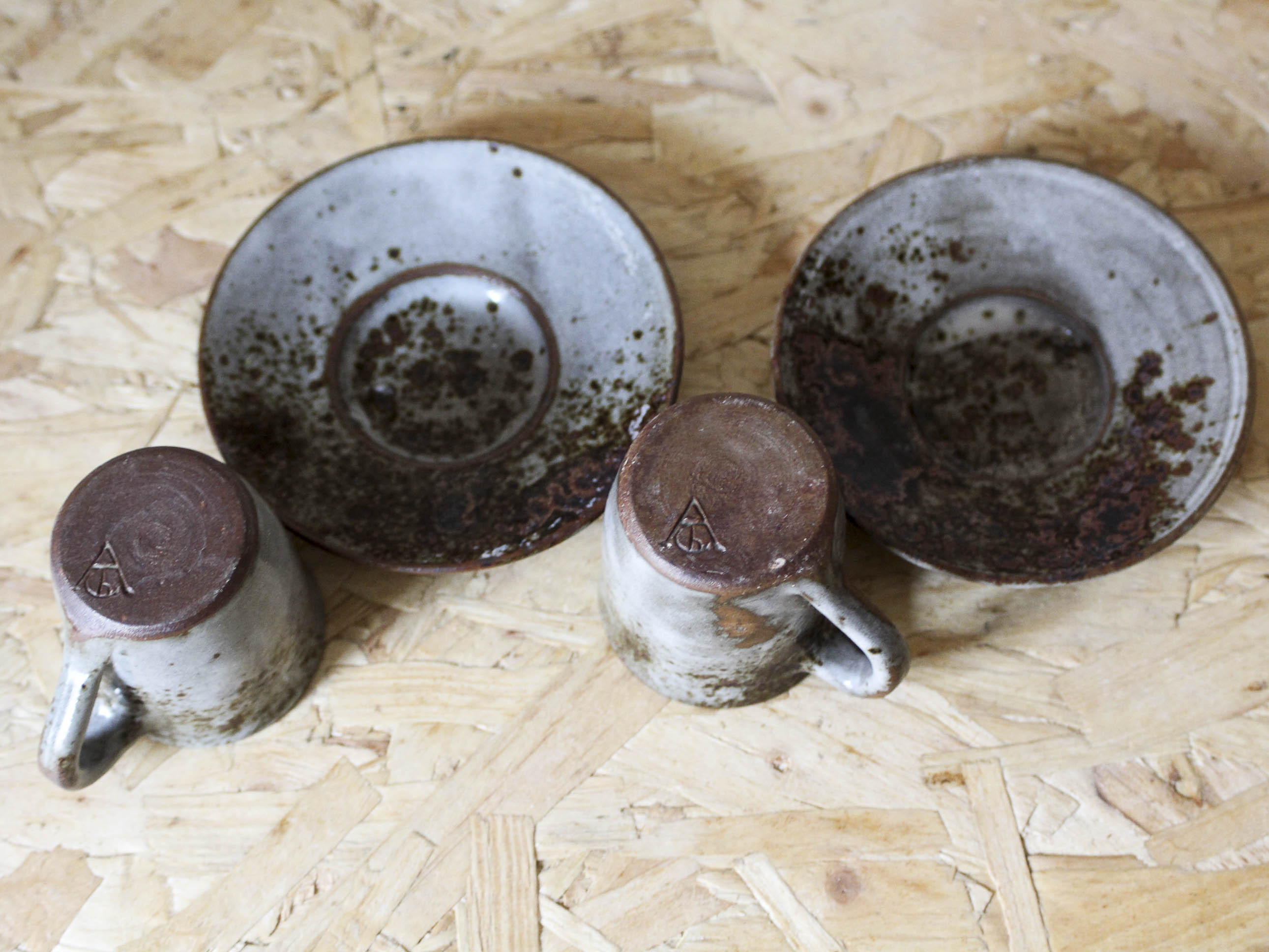 Glazed stoneware coffee set Chantal and Thierry Robert - Puisaye