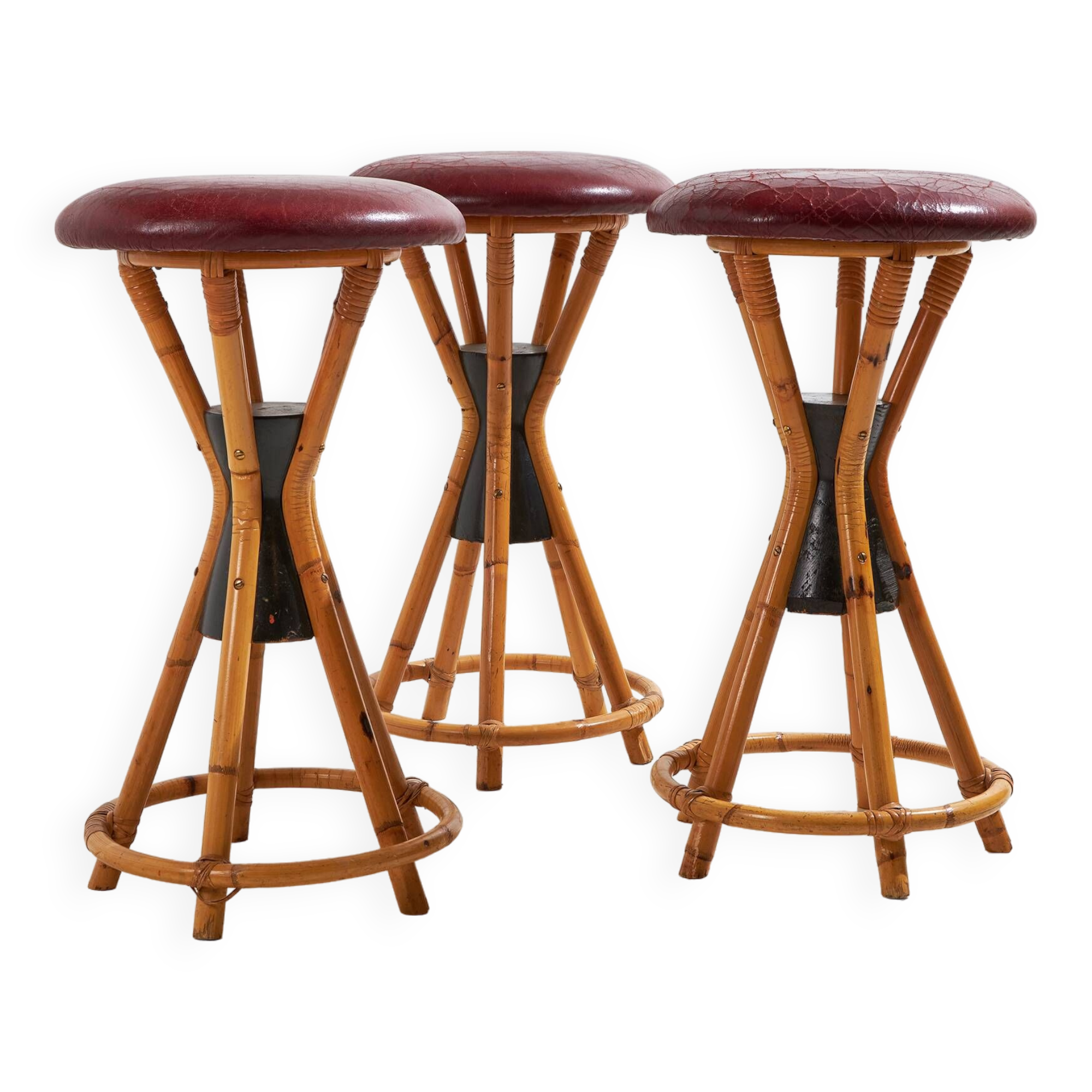 Tabouret de bar en bambou (mk10412)