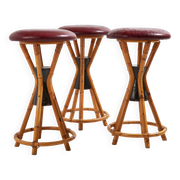 Tabouret de bar en bambou (mk10412)